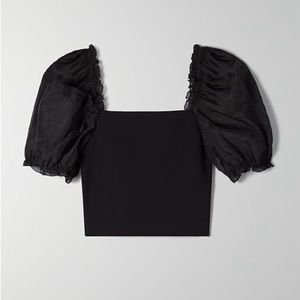Wilfred Sheer Puff Sleeve Top
